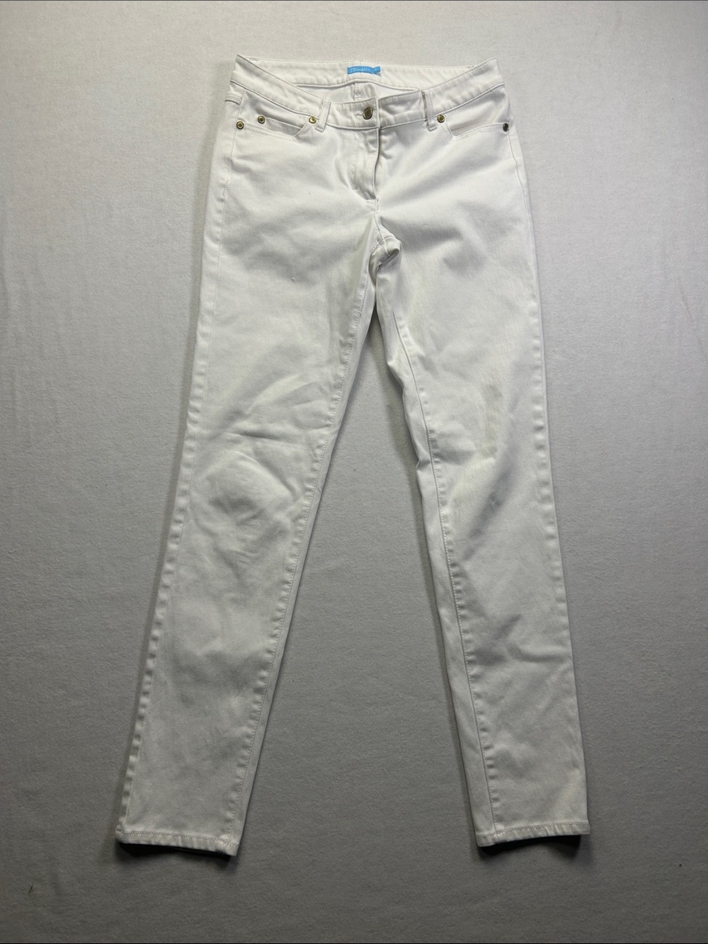 J. McLaughlin White Skinny Stretch Jeans